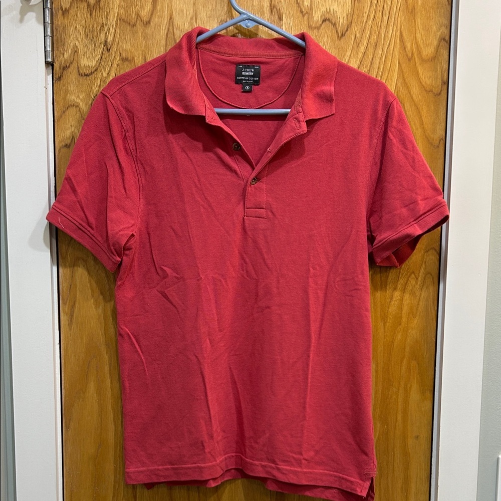 J.Crew Bowery Egyptian Cotton Polo Shirt Red Men’s Small